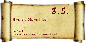 Brust Sarolta névjegykártya